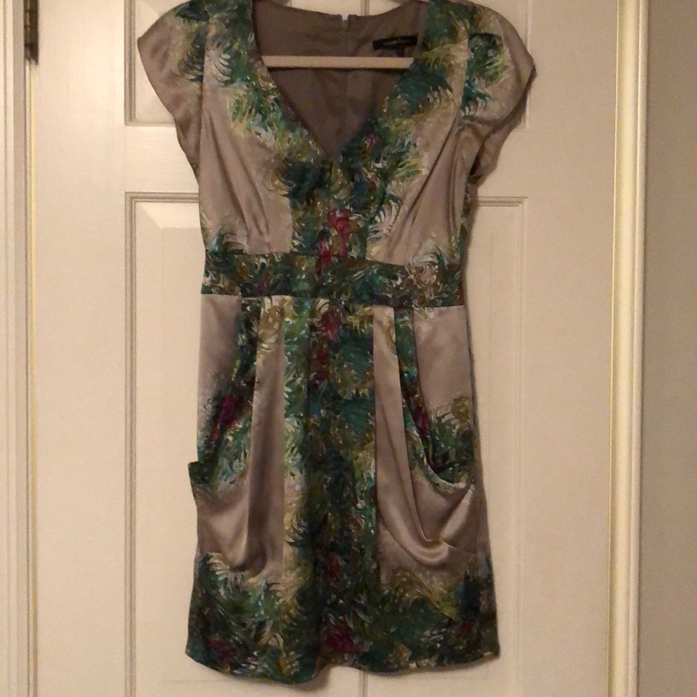 Nanette Laporte dress with colorful pattern.